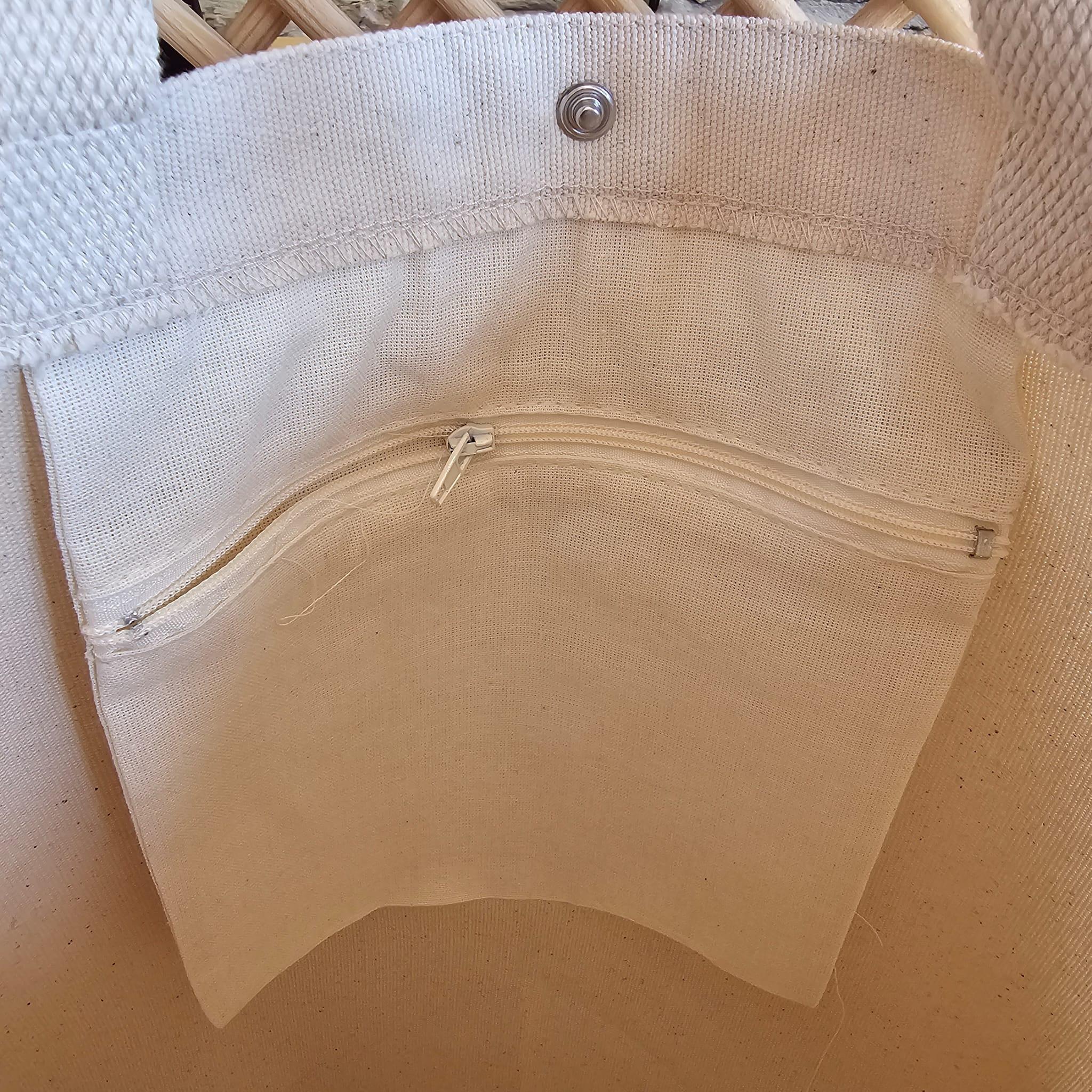 Plain Canvas Bottom Tote Bag, Without Gusset, Snap Closure image 10
