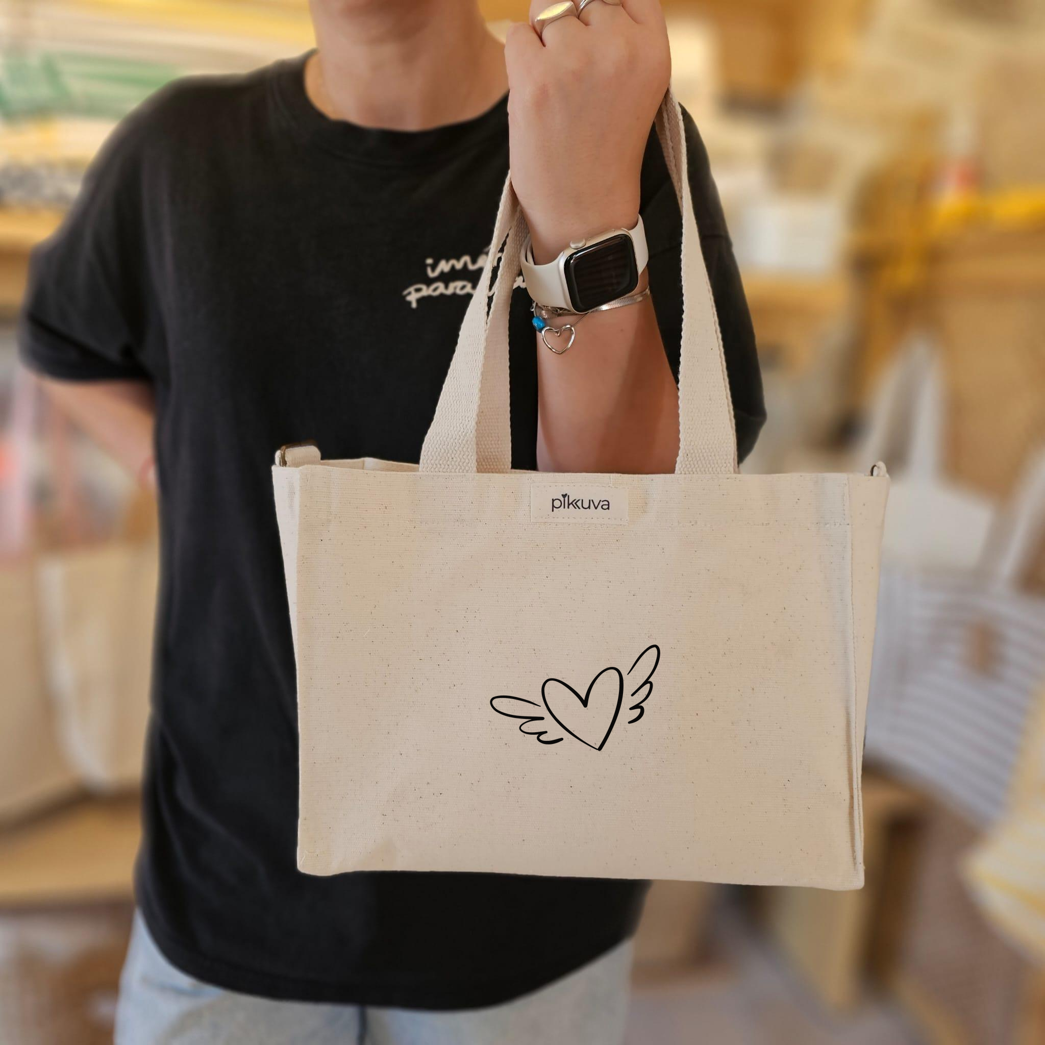 Rüzgar Gülü ve Zeytin Dalı Açık yeşil Doğal unsurlar Baskılıı Mini Kanvas Bez Çanta Kalın Dik Durabilen Kumaş
