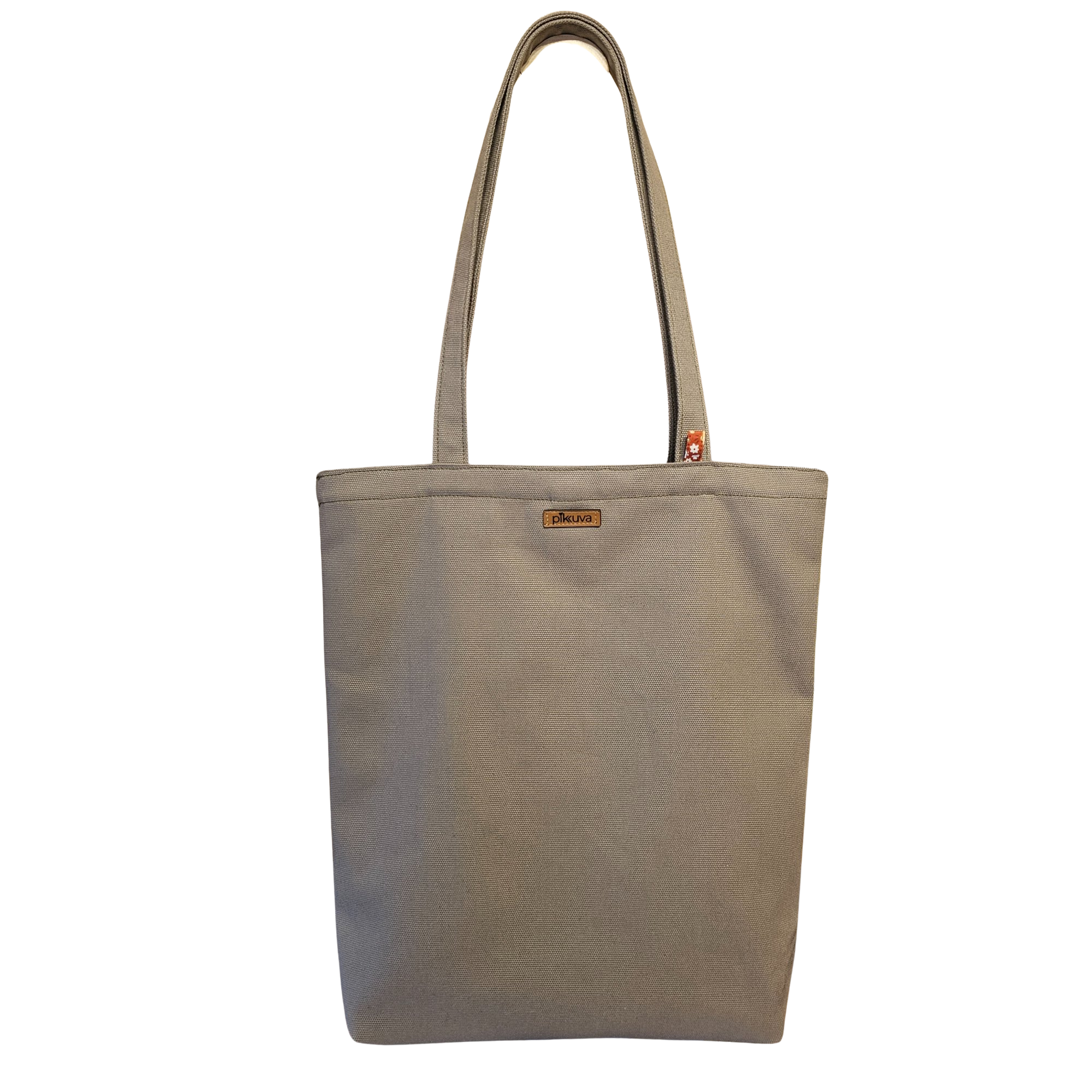 Light Khaki Handle Snap Closure Light Khaki Canvas Bag