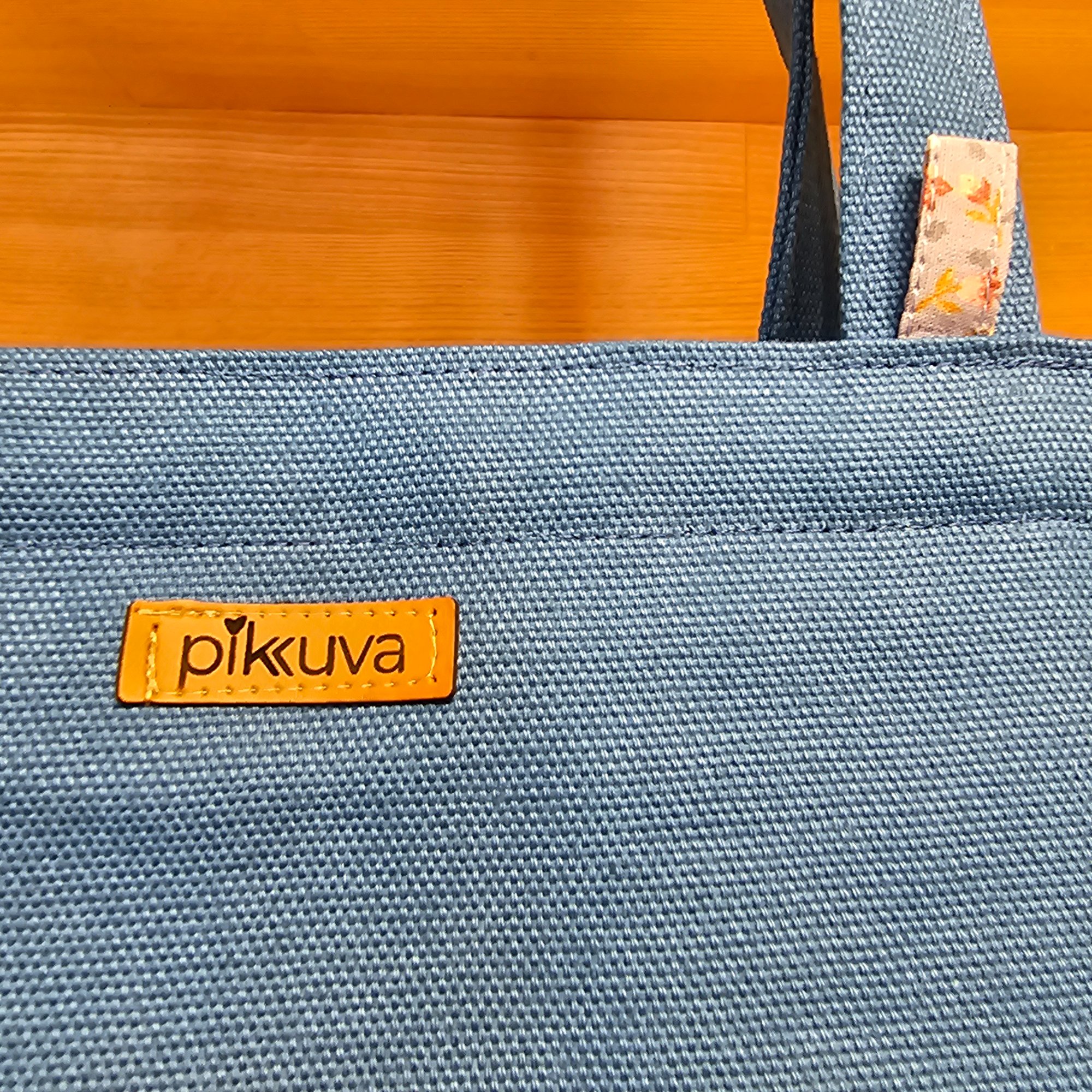 Mavi Saplı Fermuarlı Mavi No Sugar Kanvas Bez Çanta image 3